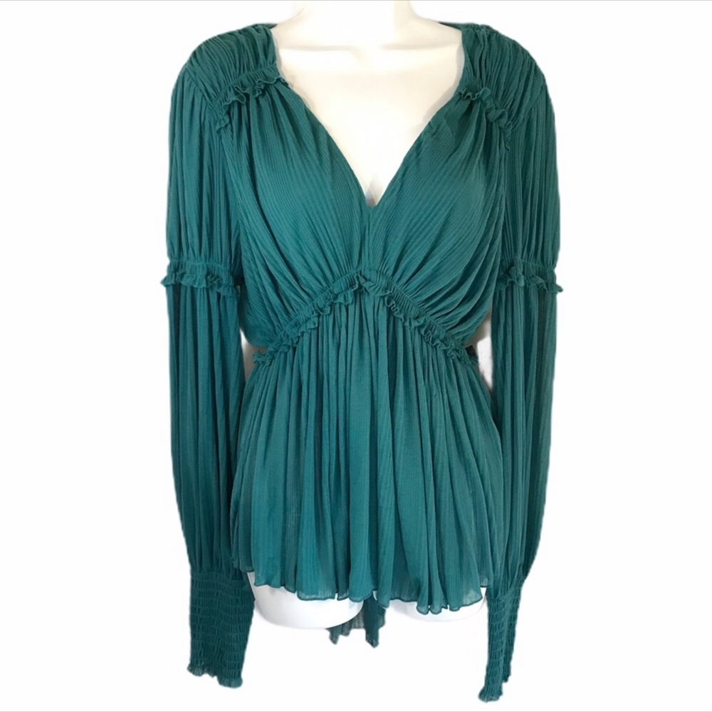 Free People Day Dreaming Top Teal NWOT